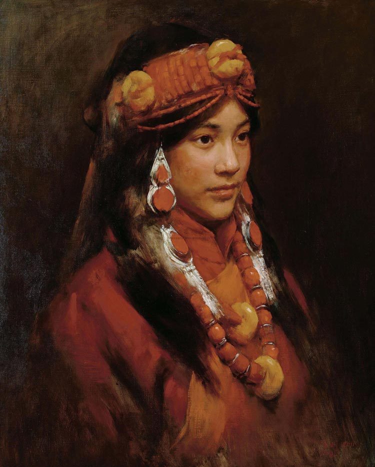 张利油画肖像高清图集 中国当代写实绘画临摹参考资料jpg大图素材