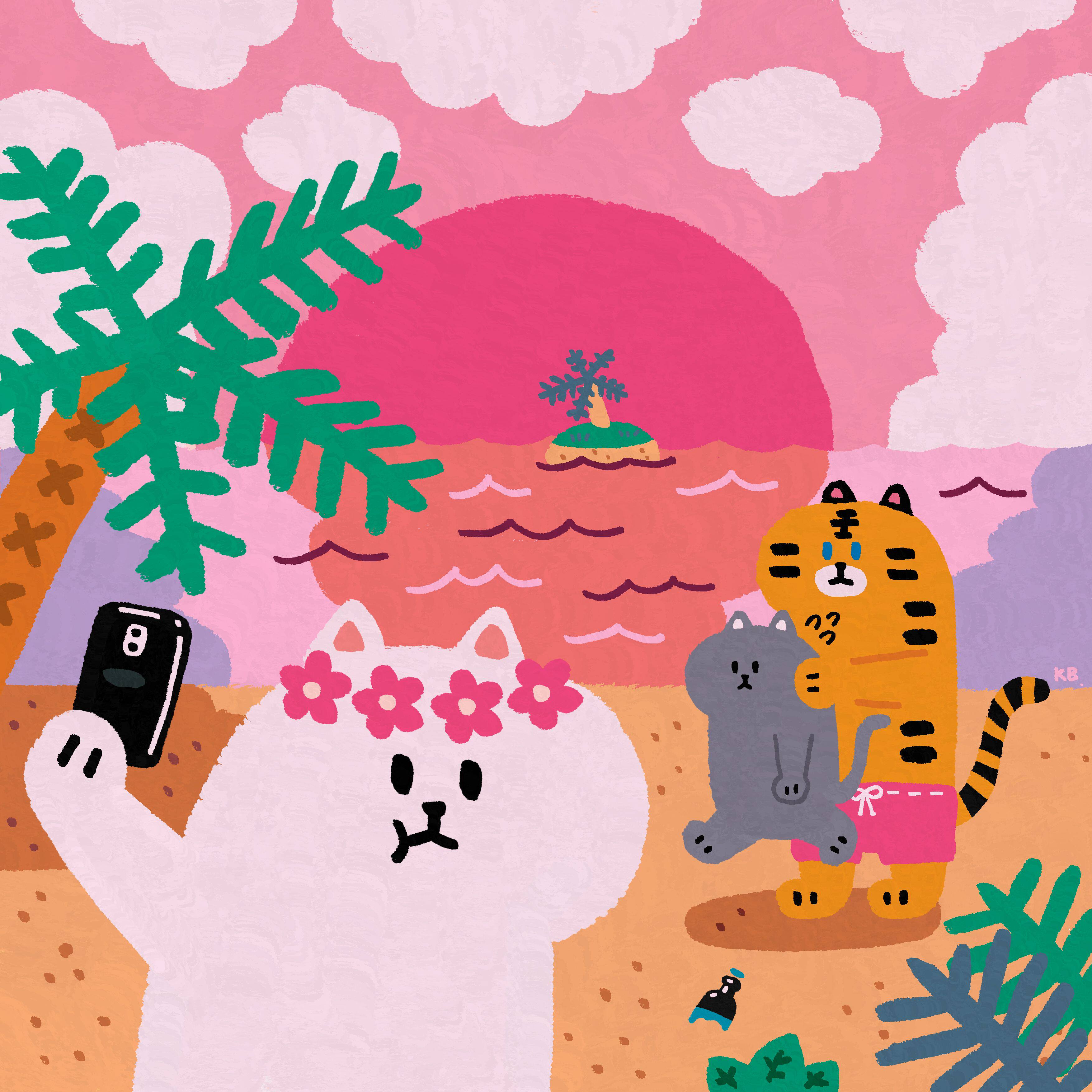 kyebbang插画手稿平面设计作品集 学习临摹 美术绘画考级素材