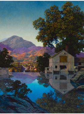 新古典插画大师 Maxfield Parrish 美术绘画参考资料素材网传图库