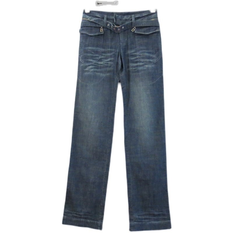 春款自然元素正品牛仔长裤灰蓝色拉链口袋显瘦全棉牛仔布女直筒裤