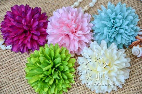 小皱菊仿真花diy手工假花绣球花绢花菊花婚庆布景道具古风装饰花