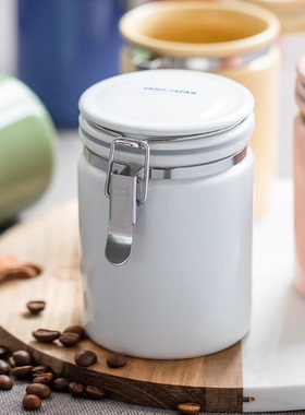 ZeroJapan日本进口陶瓷密封罐厨房杂粮零食坚果茶叶咖啡豆储物罐