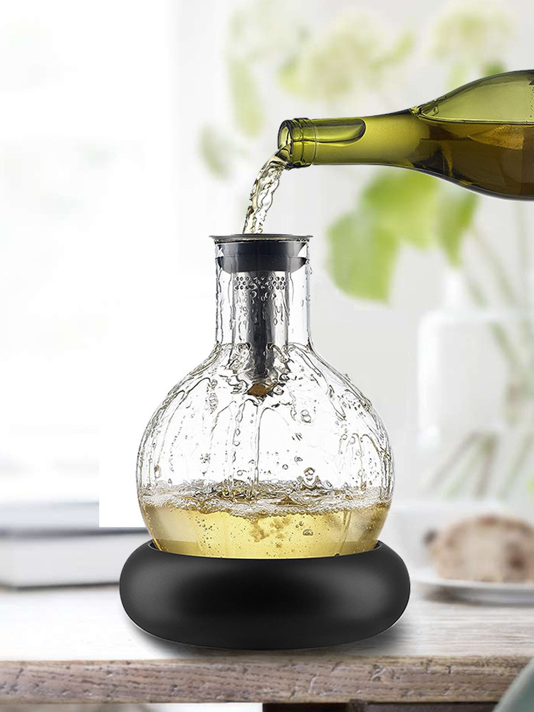 丹麦进口Eva solo高级感红酒葡萄酒醒酒器分酒器带冰镇底高端玻璃