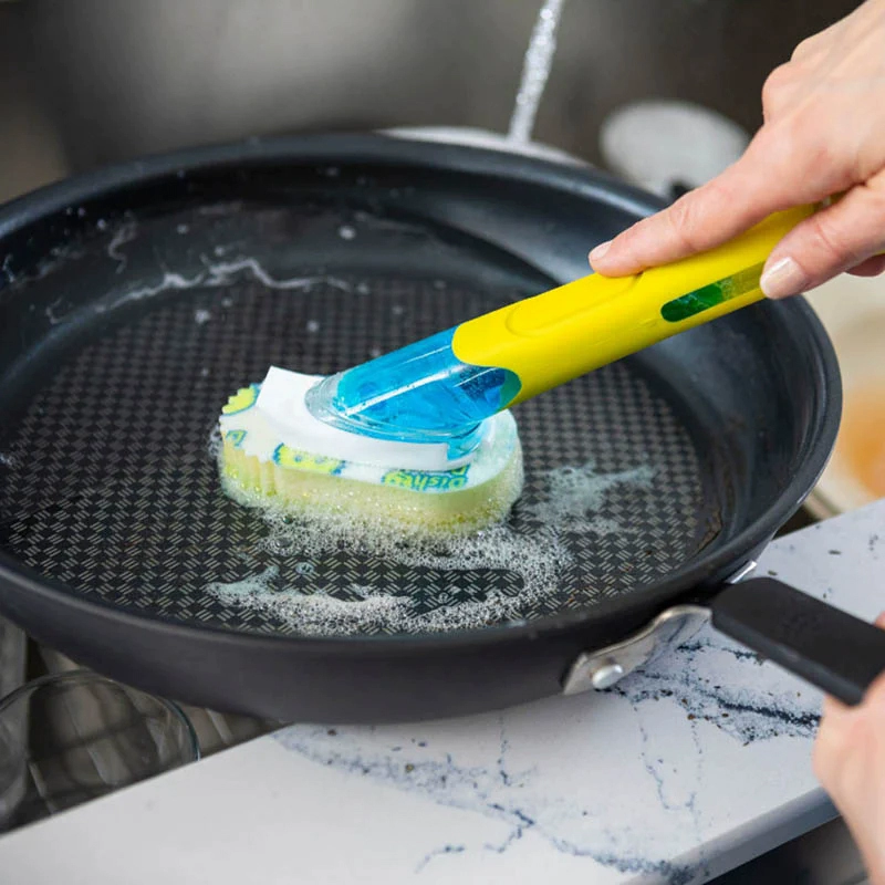 scrubdaddy锅刷厨房清洁洗碗海绵擦不沾油去污神器家用长柄皂液刷,家庭/个人清洁工具,加液刷,淘宝优惠券,粉丝福利购,淘宝优惠卷