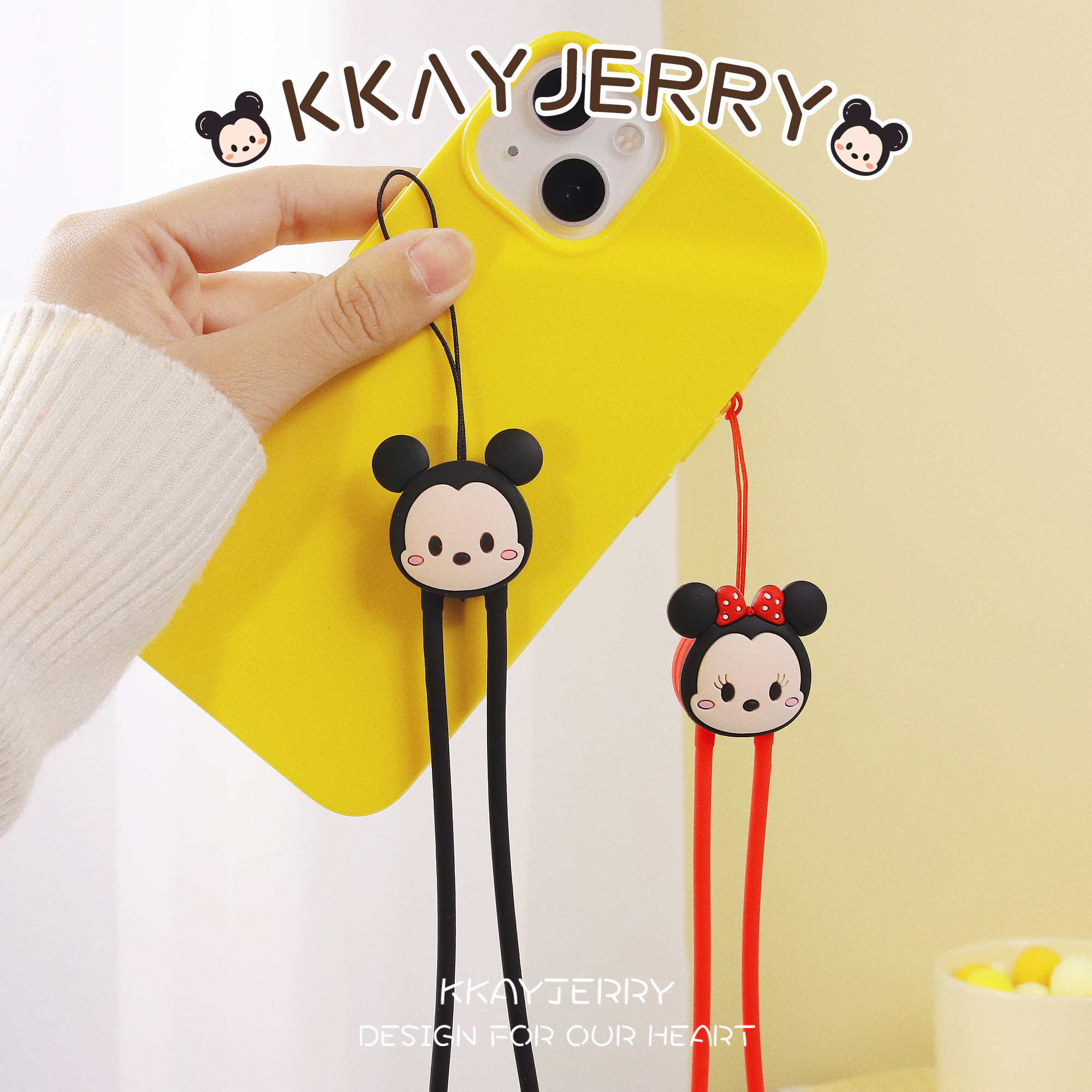 手机挂绳手腕绳 新款卡通 硅胶绳子手机壳手机链吊绳结实 手绳挂
