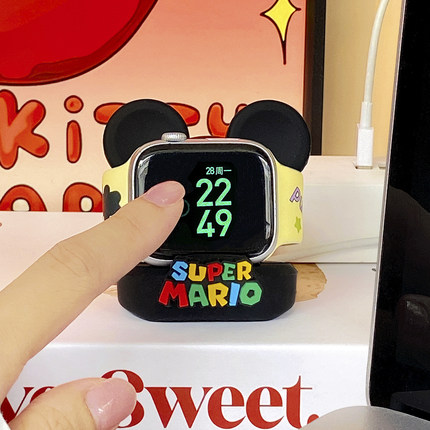 适用iwatch苹果手表支架ultra可爱applewatch充电底座/座/器s10