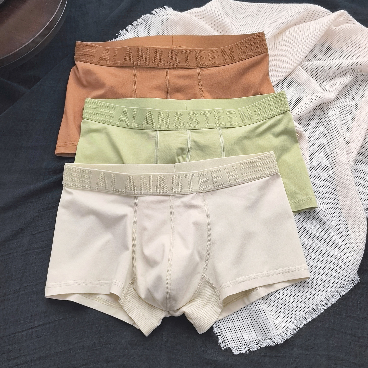 纯棉男士平角内裤时尚立体腰带高弹透气柔软亲肤青年中腰大码四角,女士内衣/男士内衣/家居服,男平角内裤,淘宝优惠券,粉丝福利购,淘宝优惠卷