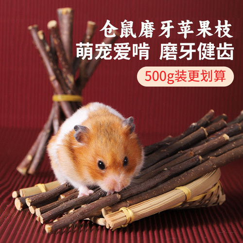 仓鼠磨牙苹果枝磨牙棒健齿玩具