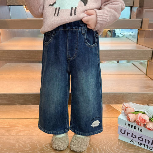 女童裤子秋冬2026新款洋气直筒裤