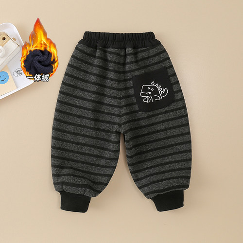 儿童裤子加绒休闲裤2025新款