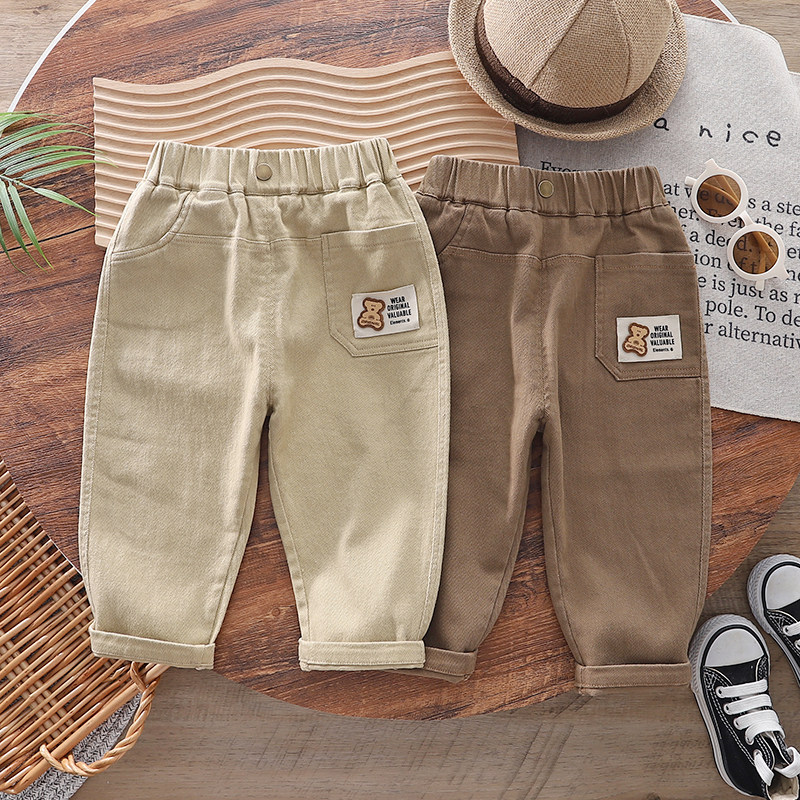 男童裤子2026新款春装儿童弹力柔软休闲裤小童宝宝春秋季修身长裤