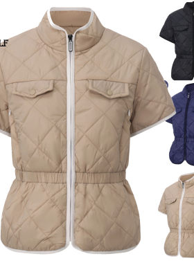 羽绒棉服高尔夫女保暖马甲秋冬