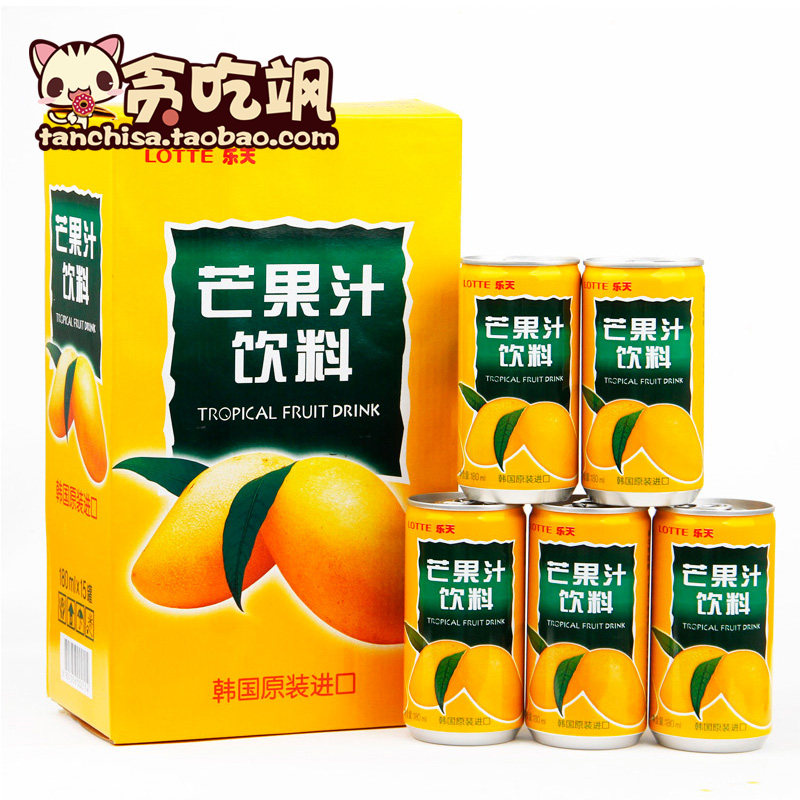 贪吃飒 芒果汁饮料进口饮料180ml*15罐#定量装#韩国进口