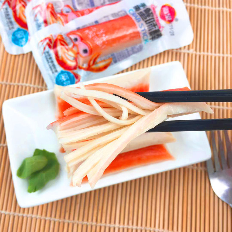 贪吃飒 海望手撕蟹柳棒真空包装即食蟹棒休闲零食蟹味棒肉棒小吃
