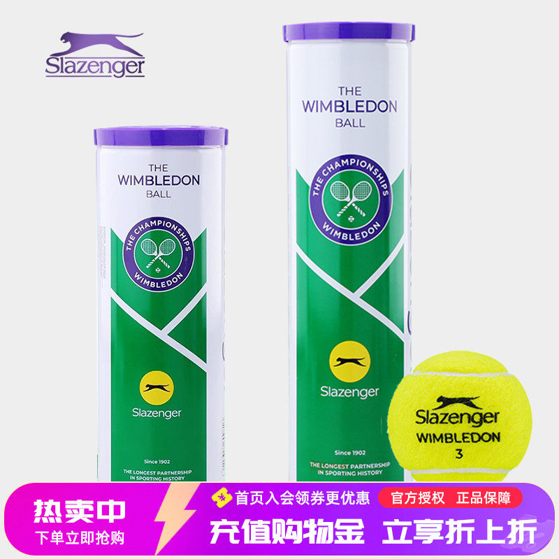 Slazenger史莱辛格铁罐网球施莱辛格温网豹子专业训练习比赛用球