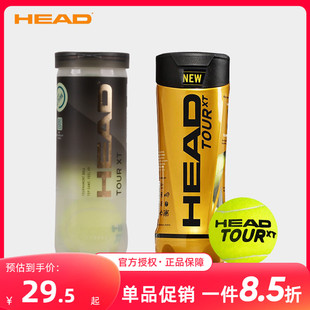 XT黄金球胶罐高弹力耐打初学训练比赛用球TEAM HEAD海德网球TOUR