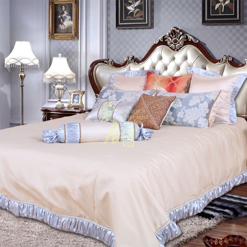 豪华欧式样板间床上用品高端法式展厅新古典床品样板房多件套装