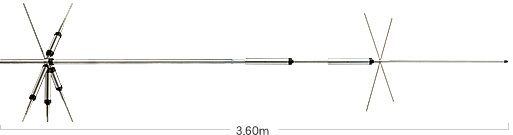 日本钻石 CP5HS II 基地短波电台天线 多波段陷波垂直天线 3.6m