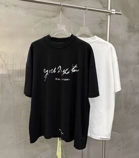 2026夏季 重磅纯棉字母印花短袖 男款 T恤宽松圆领休闲潮牌上衣 新款