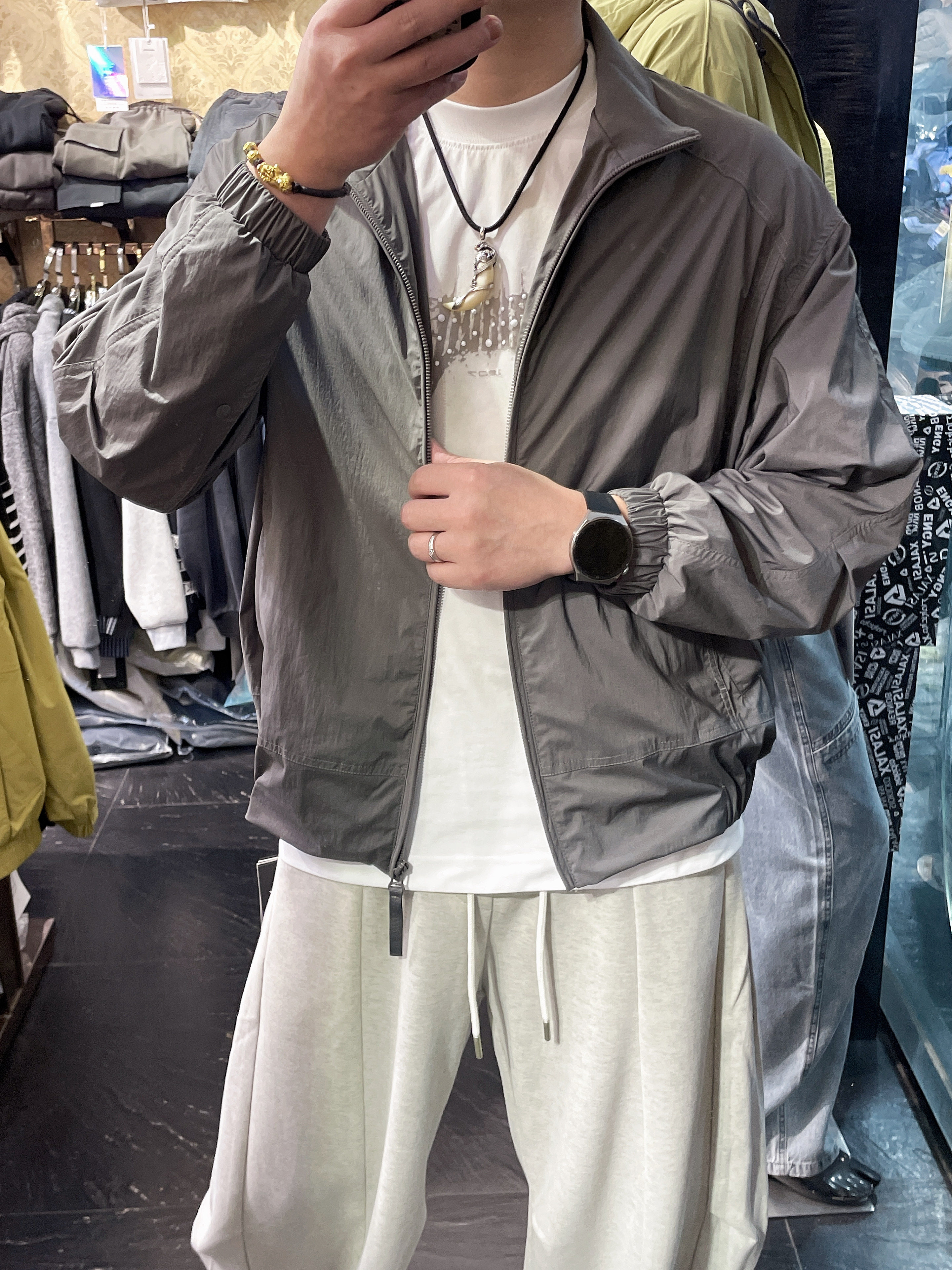 新款休闲百搭夹克男士2026春夏韩版立领薄款上衣防风纯色外套男装