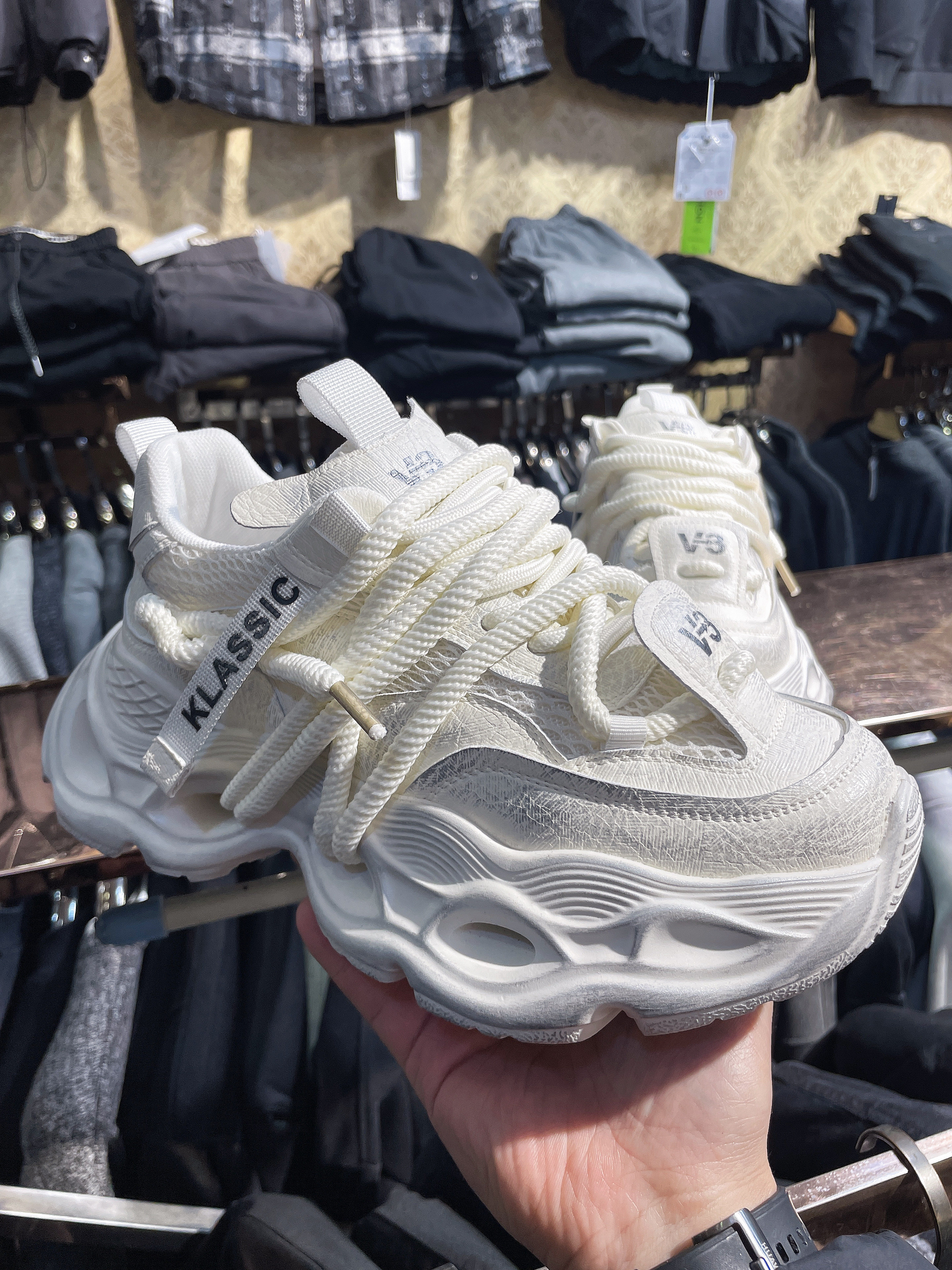 欧货皮网拼接复古老爹鞋男2026春季新款欧洲站潮流厚底百搭运动鞋,流行男鞋,时尚休闲鞋,淘宝优惠券,粉丝福利购,淘宝优惠卷