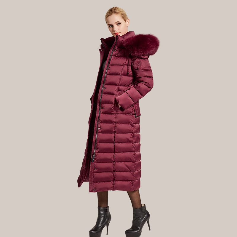 长款羽绒服女过膝超长加厚加长修身冬季东北高端时尚狐狸毛防风