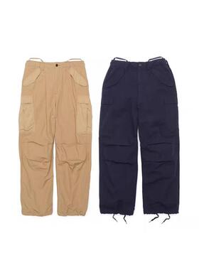 NAnamica M51日系复古拼色多口袋工装裤抽绳宽松休闲裤长裤三兵裤