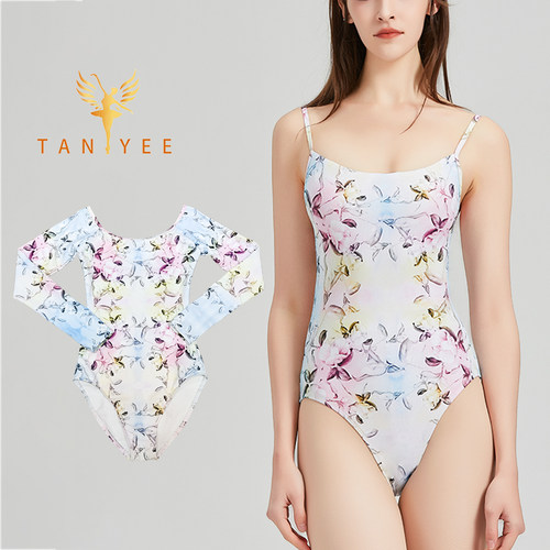 天逸芭蕾舞蹈龙年新款长袖练功服露背舍宾瑜伽考级形体操塑身服