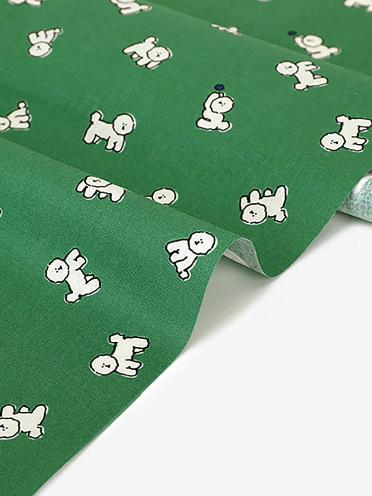 韩国花型纯棉手工DIY服装围裙床品布料面料卡通布艺制服小熊
