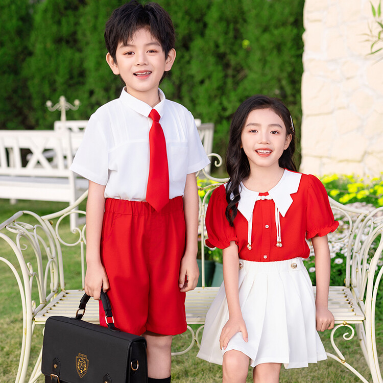 小学生校服夏装幼儿园园服两件套新款男女童班服六一表演套装定制