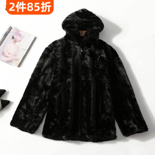 504022 冬中长款连帽长袖外套