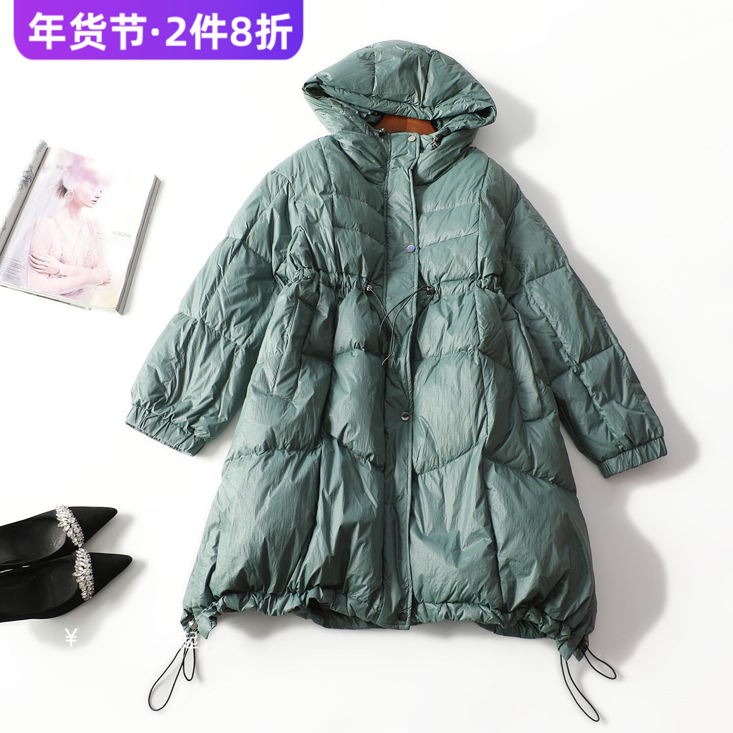 413222 冬长款单排扣长袖羽绒服,女装/女士精品,羽绒服,淘宝优惠券,粉丝福利购,淘宝优惠卷