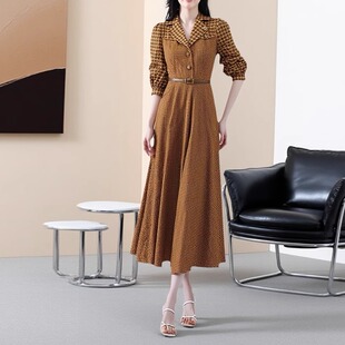 夏翻领短袖 234406南油高端轻奢女装 包邮 连衣裙气质 19.9米