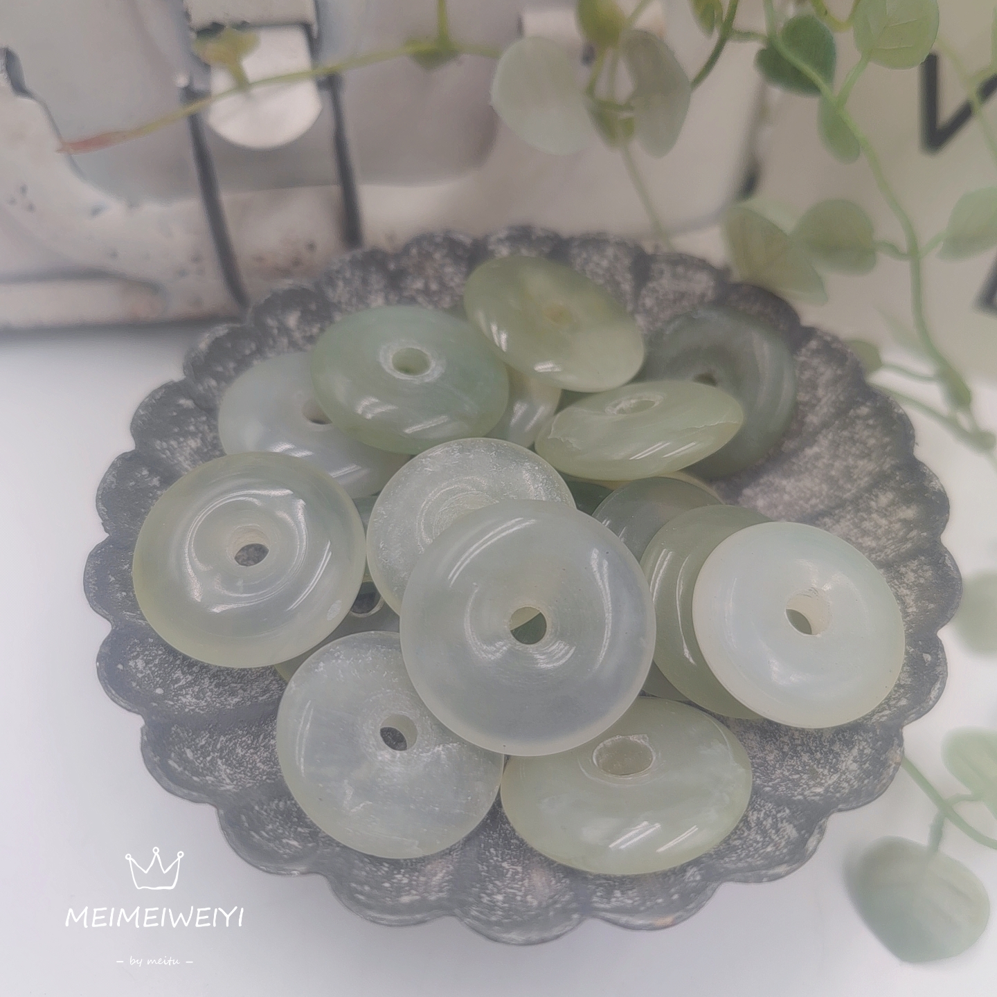 天然媚媚A货如意花环吊坠铜钱佛手媚媚玉片饰品发簪璎珞项链配件,居家布艺,珠子/钻饰/花朵等配饰,淘宝优惠券,粉丝福利购,淘宝优惠卷