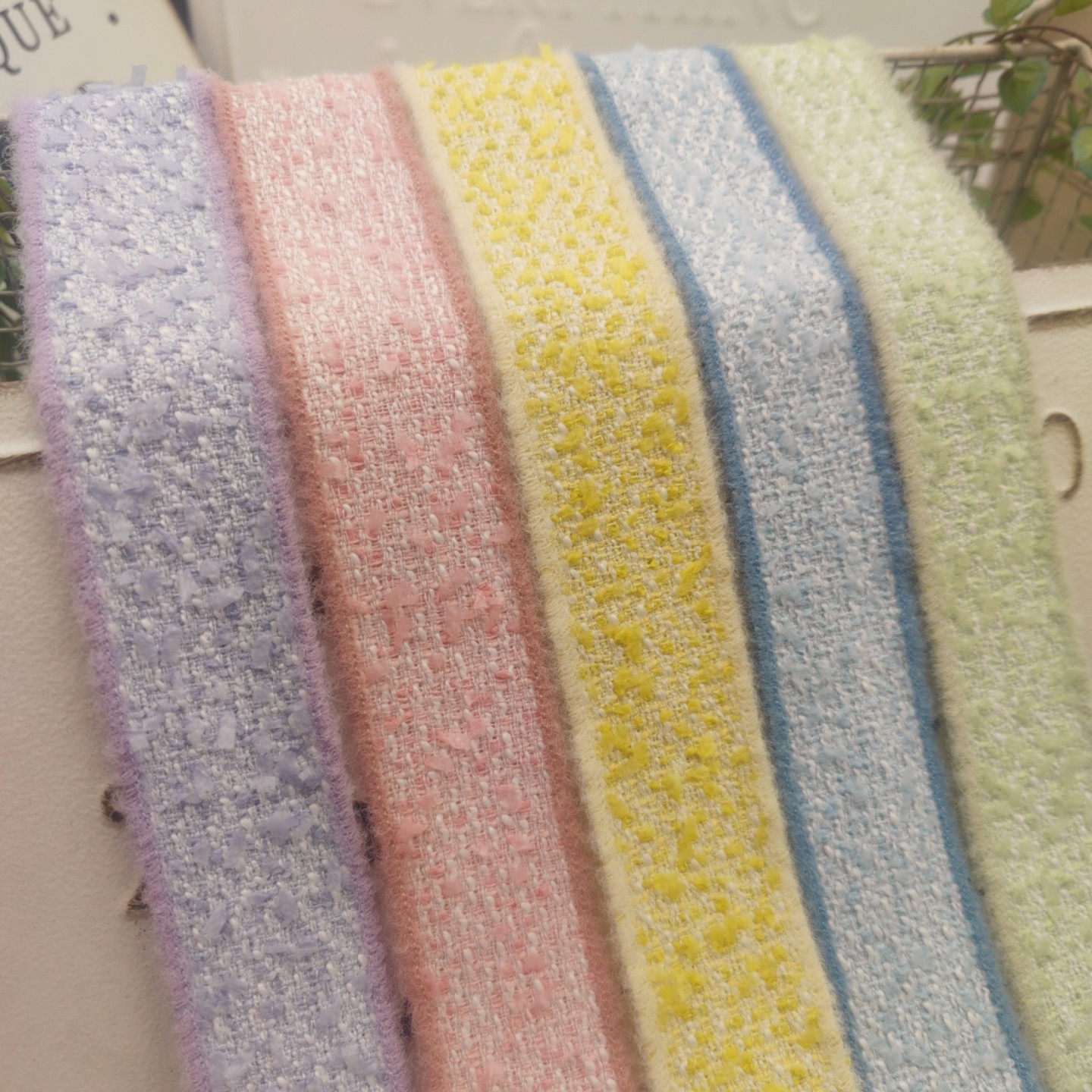 毛毛边糖果色小香风织带花边辅料蝴蝶结发饰鲜花包装服装辅料