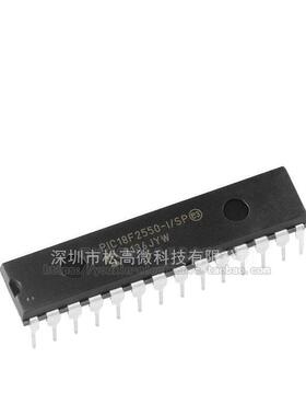 全新 PIC18F2550-I/SP PDIP-28 高性能增强型闪存USB微控制器