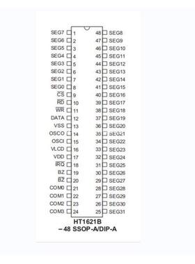 HT1621B 集成电路、处理器、微控制器  HOLTEK 封装SSOP-48 批次2