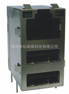 ARJU31B-MASB-AD-B-FLU2 [CONN MAGJACK 3PORT 100 BASE-TX]