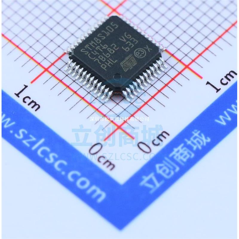 STM8S105C4T6TR LQFP-48 16MHz/16KB闪存/8位微控制器-MCU
