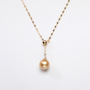 【宁儿专享】海水南洋金珠8-9mm珍珠项链嘴唇链 一款多戴