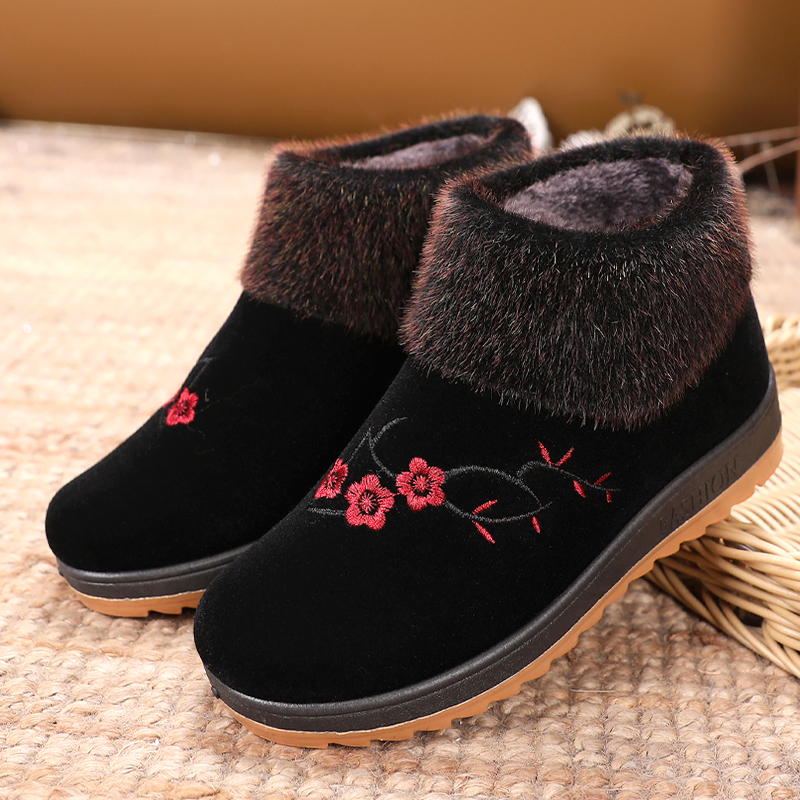 老北京布鞋加绒女鞋老人棉鞋冬季中老年妈妈棉鞋防滑保暖奶奶棉鞋-封面