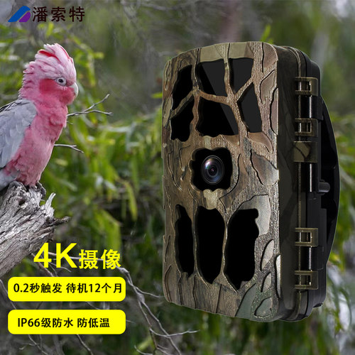 潘索特 H805 4K红外感应摄像机定时缩时野外户外物动监测防水相机 - 封面