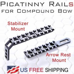 复合弓减震皮卡丁导轨支架 弓战术配件战术手电支架 弓箭手电导轨