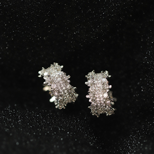 法式轻奢满钻耳环2026新款爆款高级感耳圈耳扣独特漂亮耳钉女耳饰