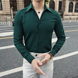 高品质跑量高级感轻奢新款秋冬季潮男士长袖衬衫A196-特P40，男装衬衫，电商B372