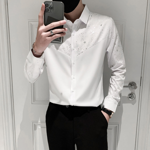2025秋装   高级感上衣服免烫潮男长袖衬衫  M-4XL  A136-P55图片