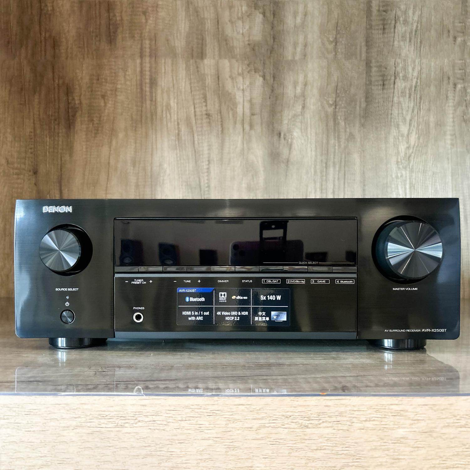 Denon/天龙AVR-X250BT家庭影院5.1声道4K蓝牙AV功放 天龙功放机