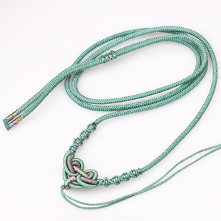 可调节双色螺旋爱心挂绳平安扣吊坠项链挂链挂脖绳男女款 高档素绳