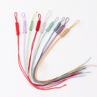 73号平结拉环0.6mm吊坠尾线手工编织拉圈绑手链项链滴溜线圈配饰