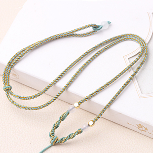 素雅项链绳子黄金翡翠貔貅平安扣吊坠绳diy编织盘龙结可调挂脖绳